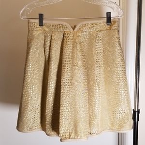 Pink Tartan | Metallic Gold Odelia Skirt
